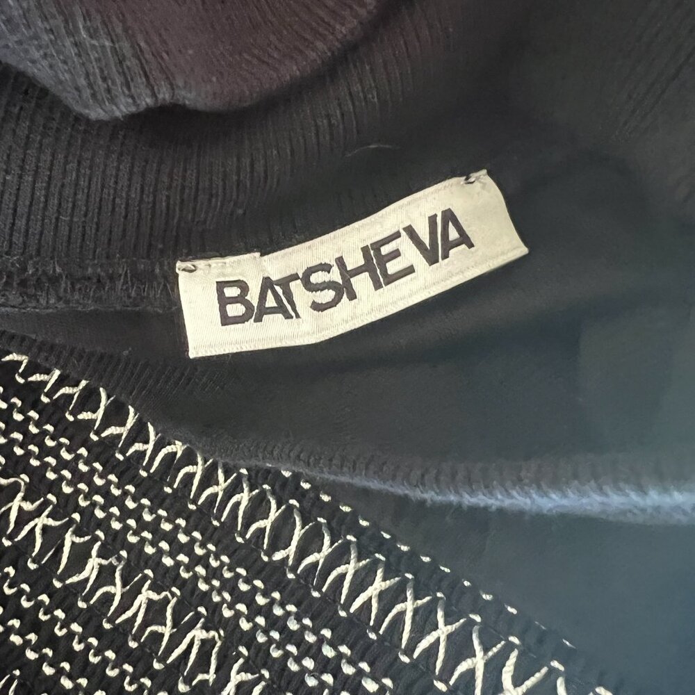 Batsheva Black Long Sleeve  Embroidered Dress - Picture 4 of 4